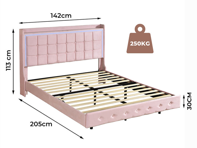 Levede Double Floating Bed Frame-1910112230083530754