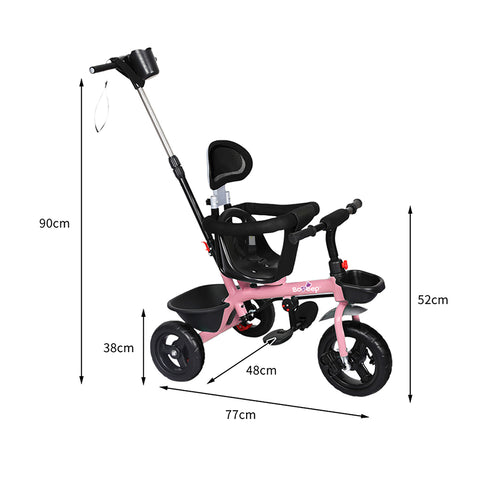 BoPeep Kids Tricycle Ride On Trike Toddler Pink-1910113150980722690