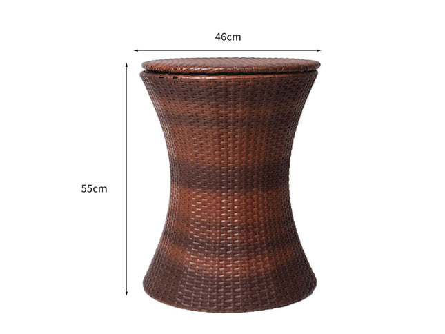 Levede Cooler Ice Bucket Table Bar Outdoor Black and brown-1973193989939138562