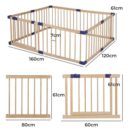 BoPeep Kids Playpen Wooden Baby Safety Medium-1973193917885190146