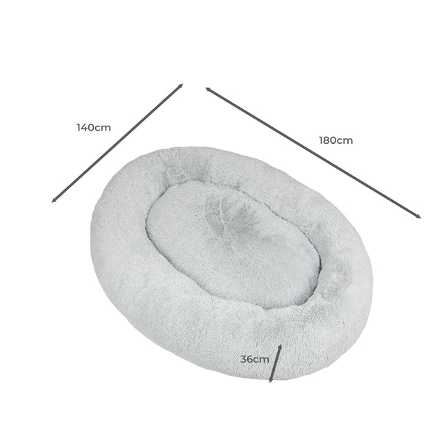 TheNapBed 1.8m Human Size Pet Bed Fluffy Grey-1973193670542888962