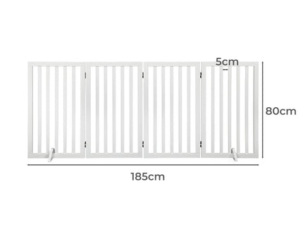 PaWz Wooden Pet Gate Dog Fence Safety White 800x 3MM-1864184510434906114