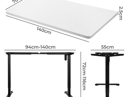 Levede Motorised Standing Desk Adjustable 140cm White 1000x 1MM-1942353113163894786
