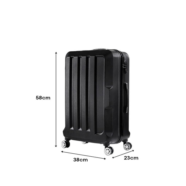 Slimbridge 20" Travel Luggage Lightweight Black 20 inch-1954802801674686466