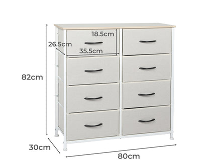 Levede Storage Cabinet Tower Chest Beige-1942353397202161666