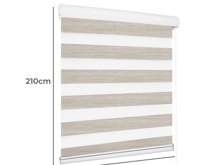 Marlow Blackout Zebra Roller Blind Curtains 60x210 Beige-1910113278886023170