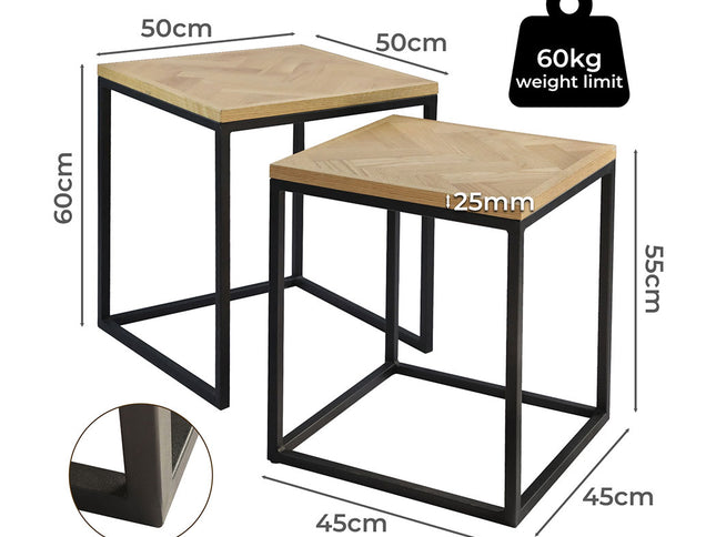Levede 2PCS Nesting Coffee Tables-1910112199746129922