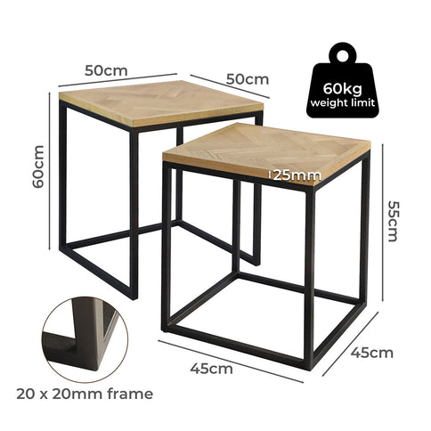 Levede 2PCS Nesting Coffee Tables-1910112199746129922