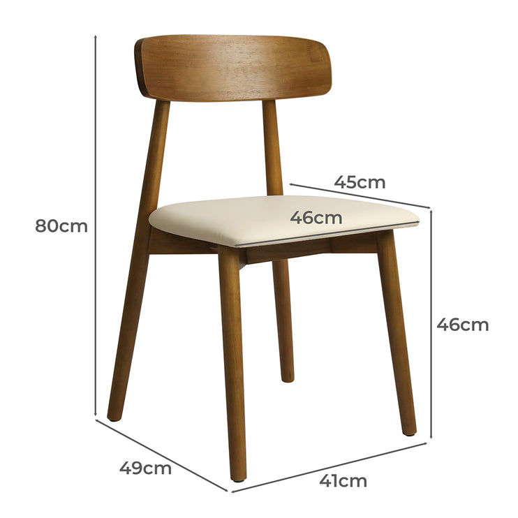 Levede 2x Dining Chairs Kitchen Chair Walnut-1973194086252941314