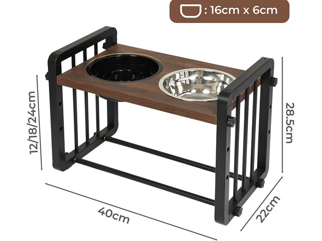 PaWz Adjustable Height Pet Feeder Elevated Medium-1973193682979000322