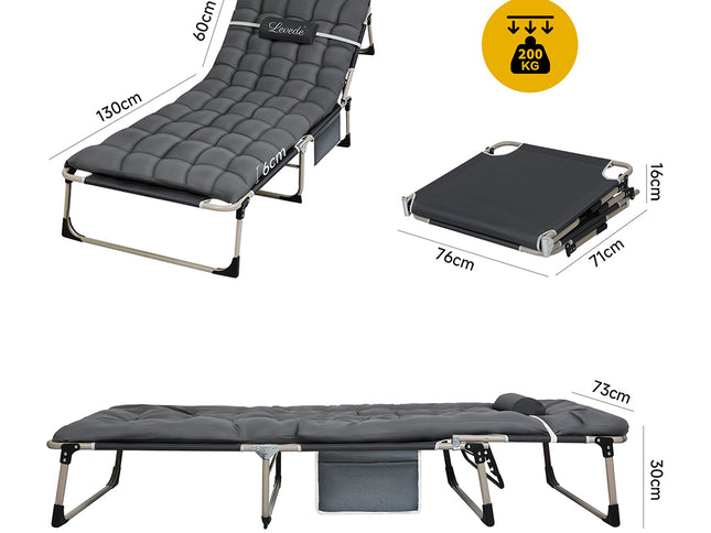 Levede Folding Camping Bed Camp Cots-1973193576447873026