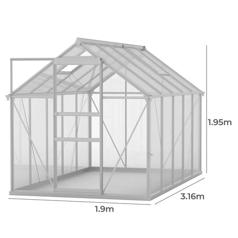 Lambu Greenhouse Aluminium Walk In Green-1864184732670103554