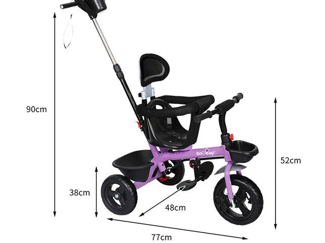 BoPeep Kids Tricycle Ride On Trike Toddler Purple-1973193911212052482
