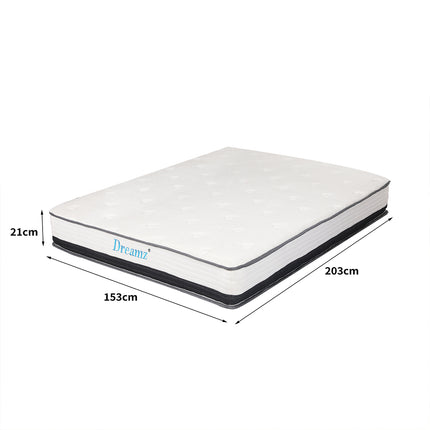 Dreamz Pocket Spring Mattress HD Foam Queen-1973193970649534466