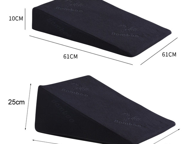 Cool Gel Memory Foam Bed Wedge Pillow With Cover-1973193472198447106