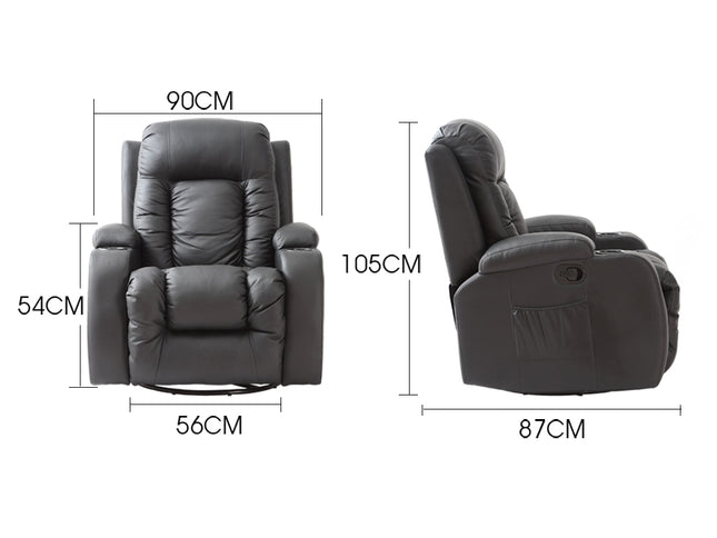 Levede Massage Sofa Chair Recliner 360-1864184459448946690