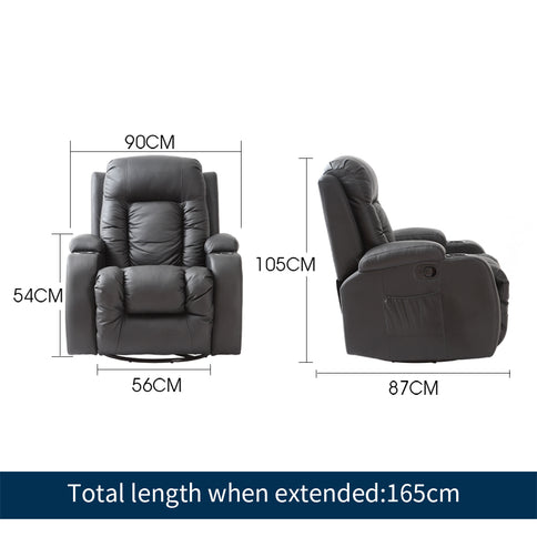 Levede Massage Sofa Chair Recliner 360-1864184459448946690