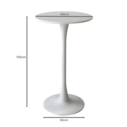 Levede 2x Round Bar Table Pub Tables White-1975420498175201282