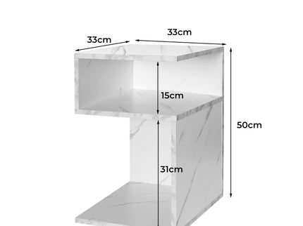 Levede 1xBedside Tables Drawers Side White-1864184439186264066