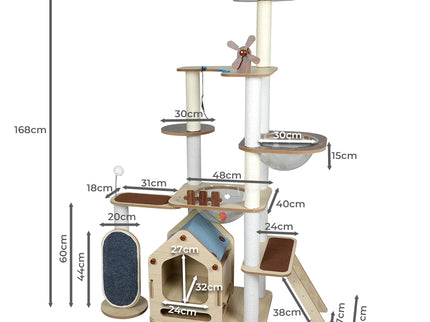 PaWz Cat Tree Scratching Post Scratcher-1864184542936567810