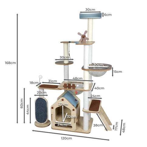 PaWz Cat Tree Scratching Post Scratcher-1864184542936567810
