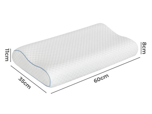 Dreamz Memory Pillow Supprt Shoulder FoamWhite Pillowcase-1973193536794923010
