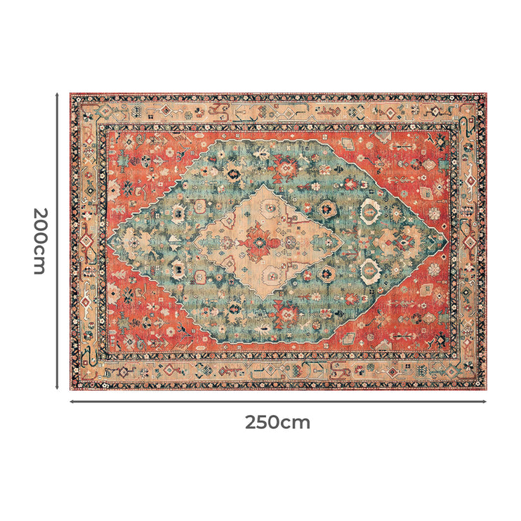 Marlow Floor Rug Vintage Polyester Washable Area Rugs-2029387291516080130