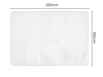 Marlow Floor Rugs Area Rug Fluffy Faux 160X230CM White-1919892882752409602