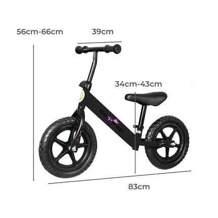 BoPeep Kids Balance Bike Ride On Toys Black-1973193920384995330