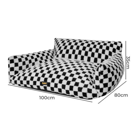 Pawz Pet Bed Plush Checkered Dog Bed Washable Cat Bed-2018816715483385858