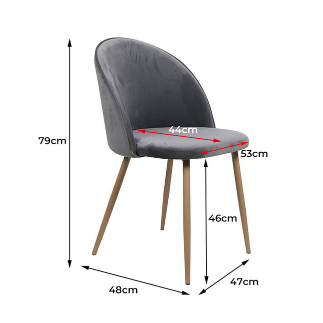 Levede 2x Dining Chairs Seat French Grey-1975420492244455426