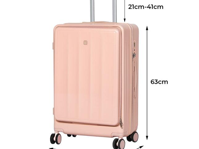 Slimbridge 24" Luggage Trolley Travel Hard Pink-1910112244683902978