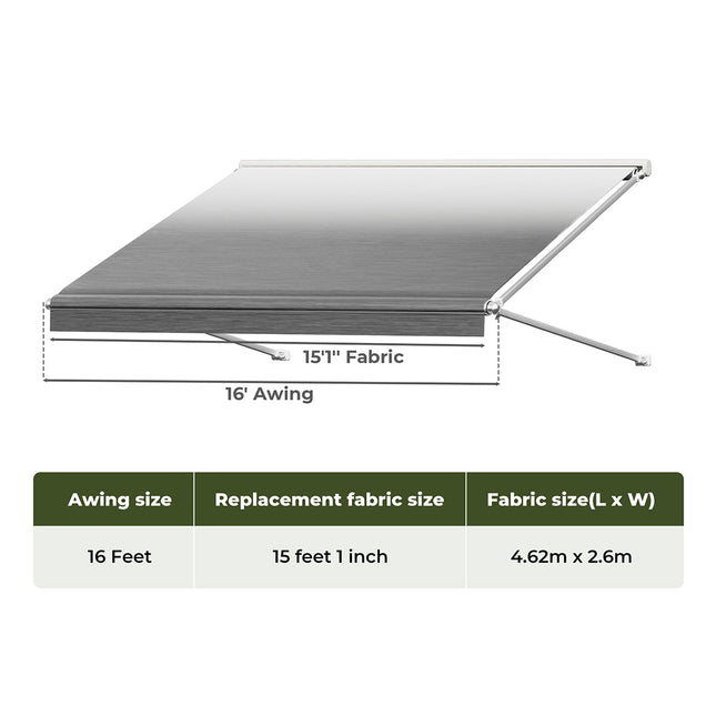 Manan 16FT RV Awning Fabric Replacement 18.05oz Caravan-1975420338170892290