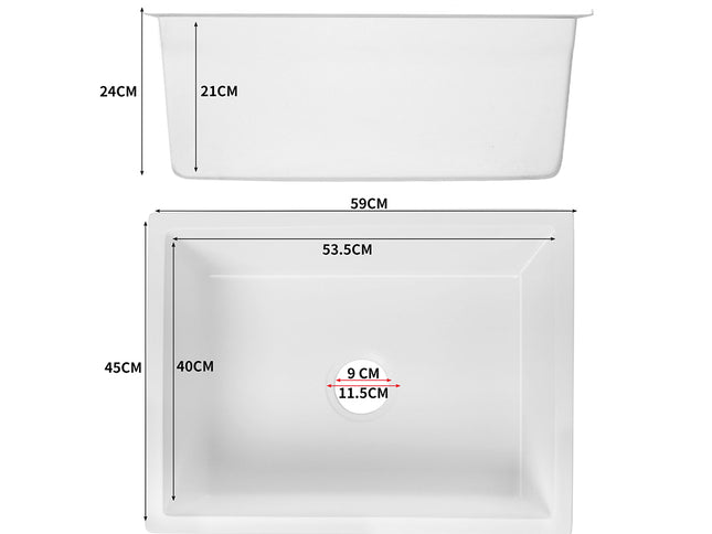 Granite Kitchen Sink Laundry Stone Sinks White-1973193933953568770