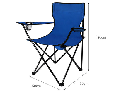 Levede Camping Chairs Folding Arm Foldable Blue-1864184446635347970