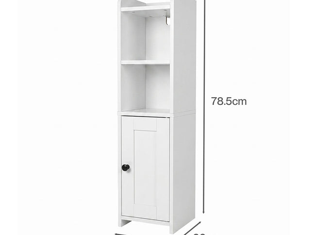 Levede Bathroom Cabinet Storage Slim Organiser Toilet Paper Storage 78.5cm White-2061251856700674050