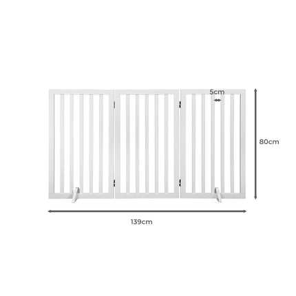 PaWz Wooden Pet Gate Dog Fence Safety White 400x 3MM-1973193642583658498
