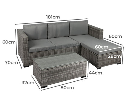 Levede 5pcs Outdoor Sofa Set Patio Furniture-1864184455049121794