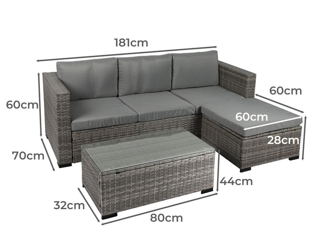 Levede 5pcs Outdoor Sofa Set Patio Furniture-1864184455049121794