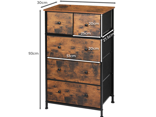 Levede Storage Cabinet Tower Chest 300 Pcs-1942353408182849538