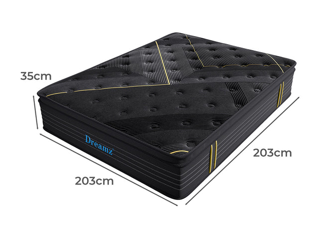 Dreamz Spring Mattress Bamboo Euro Top Super King 35cm-1973193602351894530