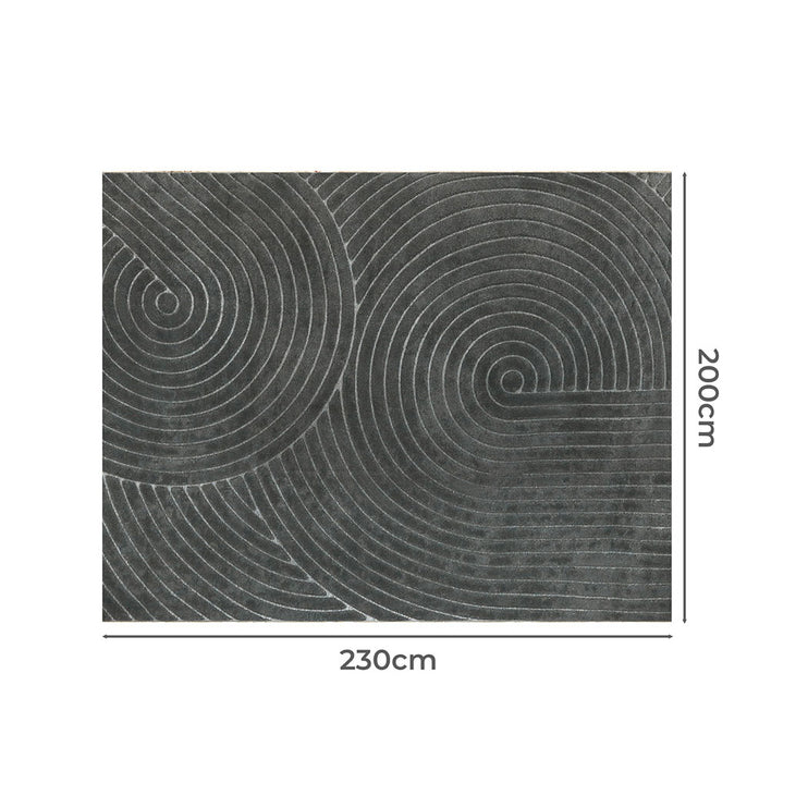 Marlow Floor Rug Soft Polyester Carpet Non Slip Plush Shaggy Rugs Geometric-1973193451138846722