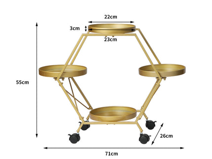 Levede Plant Stand Garden Outdoor Indoor Gold-1864184724919029762