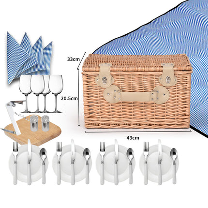 4 Person Picnic Basket Baskets Set Outdoor-1973193795319238658