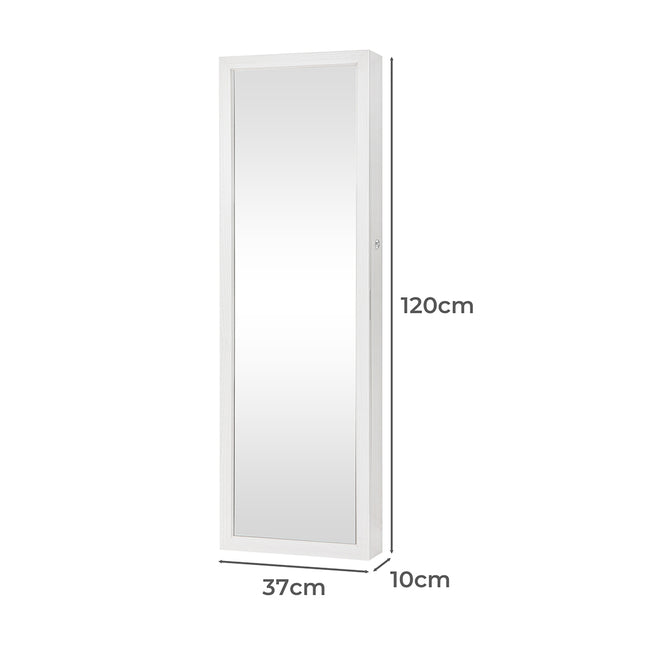 Levede Mirror Jewellery Cabinet LED-1975420469599408130