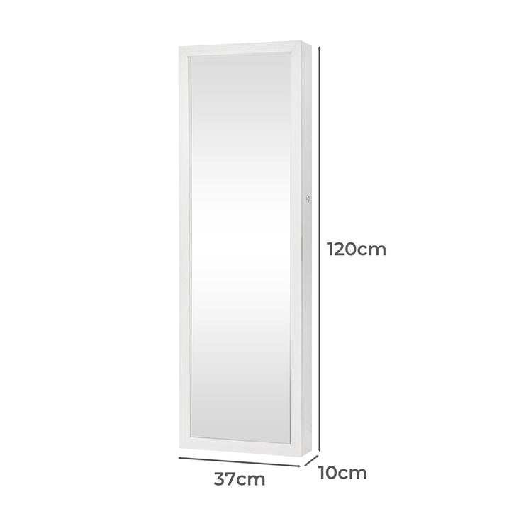 Levede Mirror Jewellery Cabinet LED-1975420469599408130