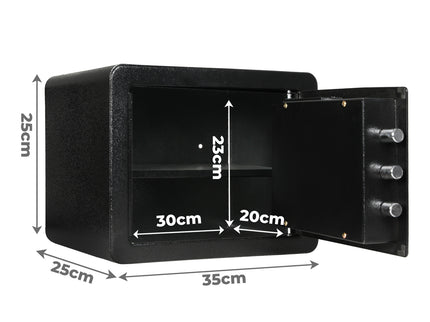13.8L Digital Security Safe Box Password Key Lock Cash-1954802455472640002