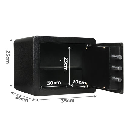 13.8L Digital Security Safe Box Password Key Lock Cash-1954802455472640002