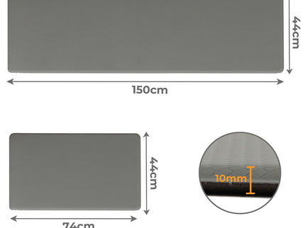 Marlow Kitchen Rug 2PCS Non Slip Anti Fatigue Mat Grey-1910112283300859906