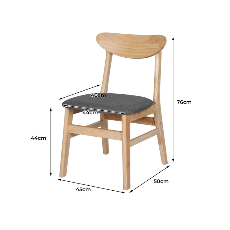 Levede 2xDining Chairs Kitchen Chair Nature Clear 2Pack-1975420494102532098